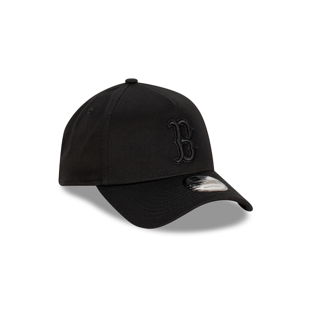 Boston Red Sox Hat - Black on Black 9Forty A-Frame MLB Snapback Cap - New Era