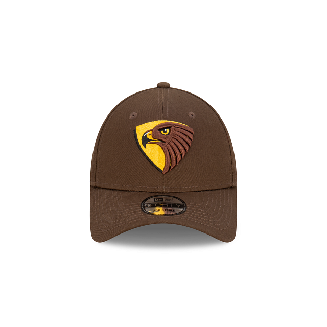 Hawthorn Hawks Hat - Official Team Colour AFL Essentials 9Forty Strapback Cap - New Era