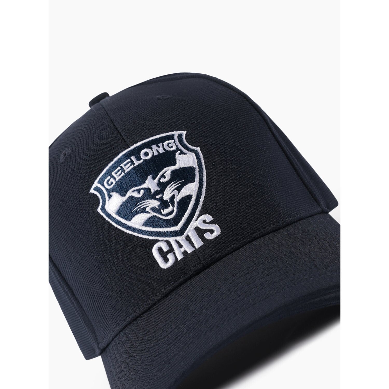 Geelong Cats Hat - Official Team Colour Adult Full Logo Strapback Cap - AFL Supporterwear