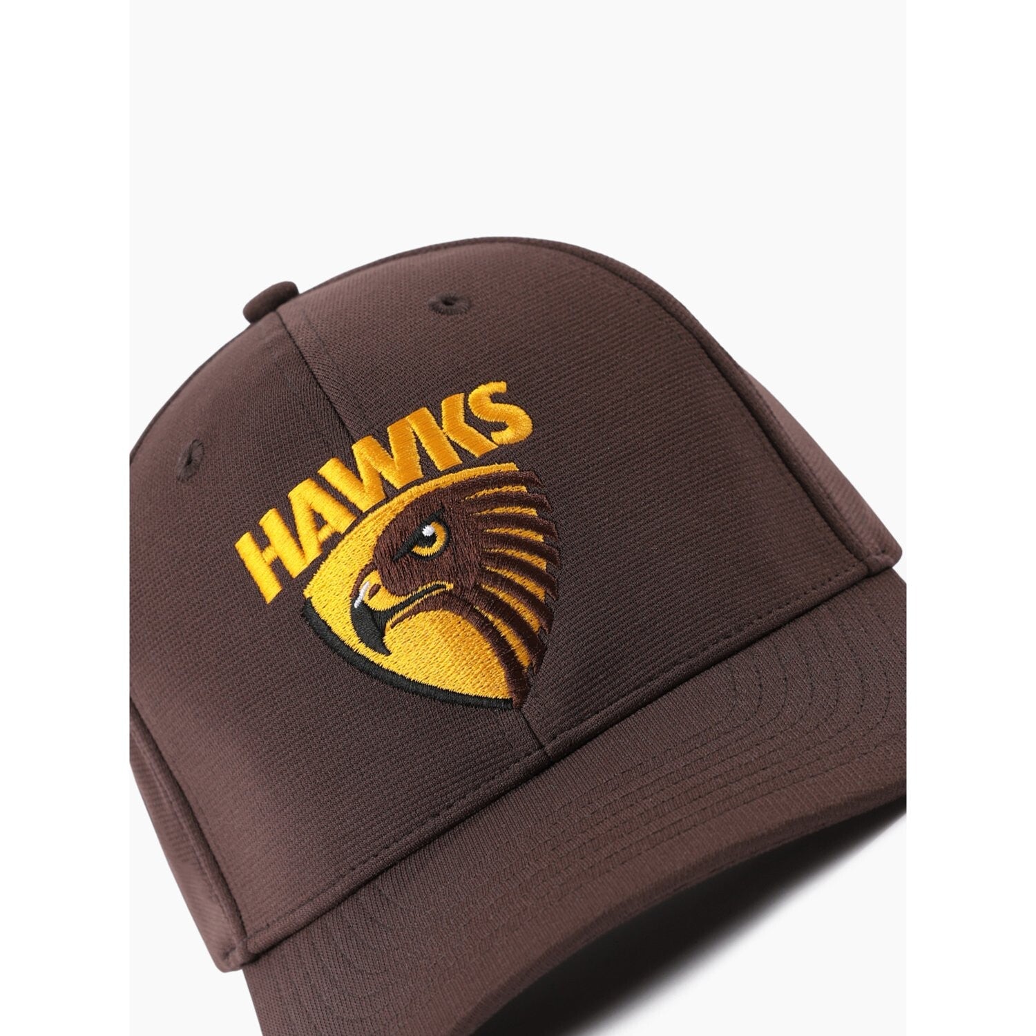 Hawthorn Hawks Hat - Official Team Colour Adult Full Logo Strapback Cap - AFL Supporterwear