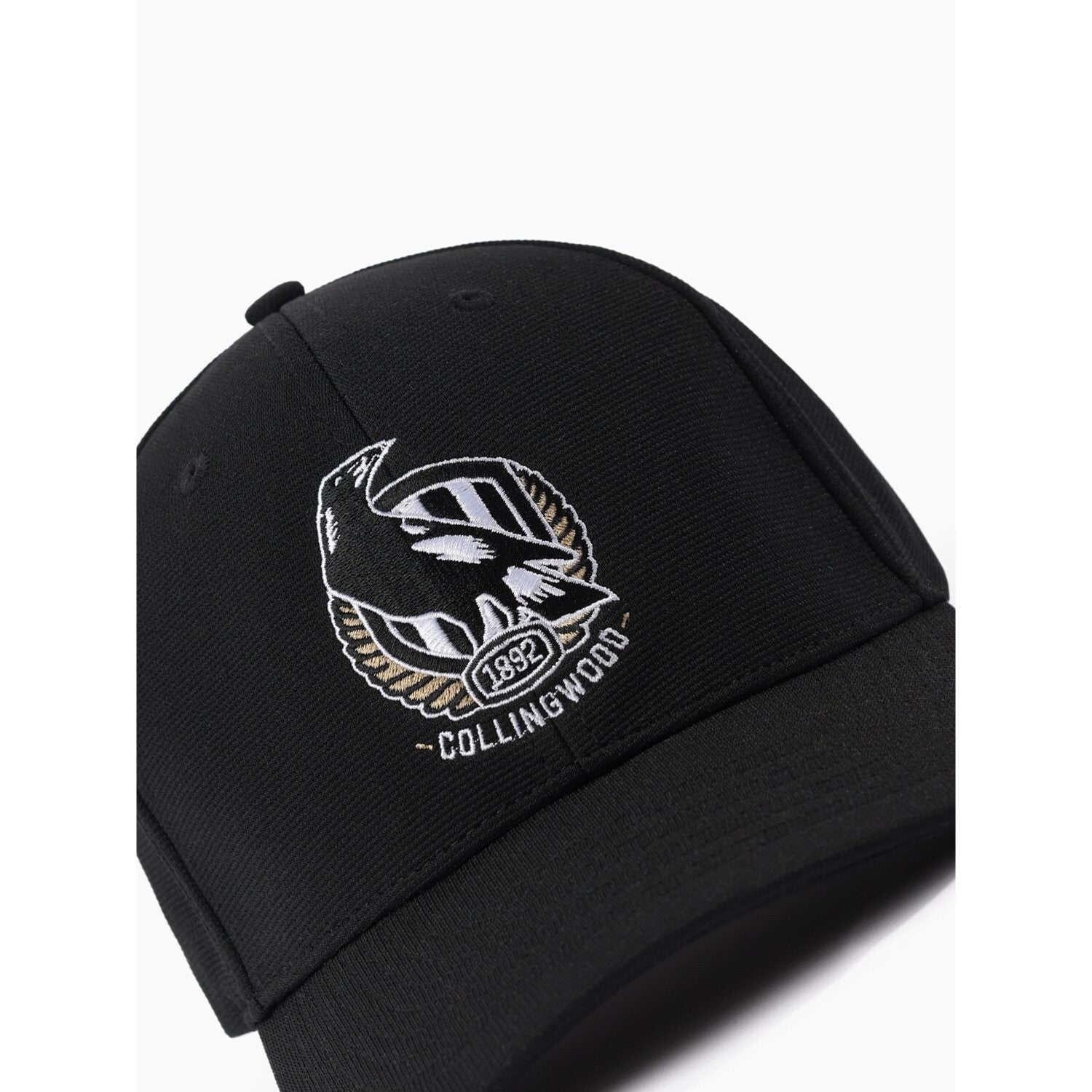 Collingwood Magpies Hat - Official Team Colour Adult Full Logo Strapback Cap - AFL Supporterwear
