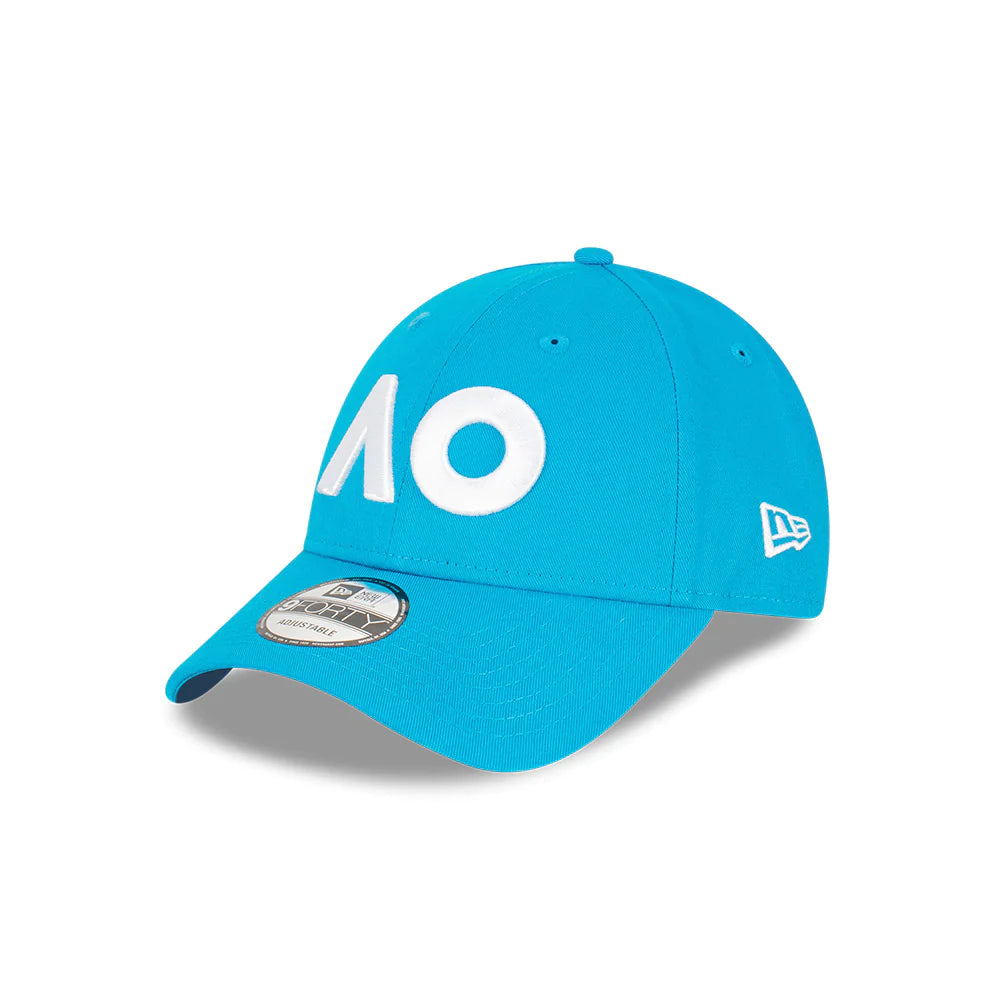 Australian Open Hat - 2024 Core AO Sunwash Blue 9Forty Strapback Cap - New Era