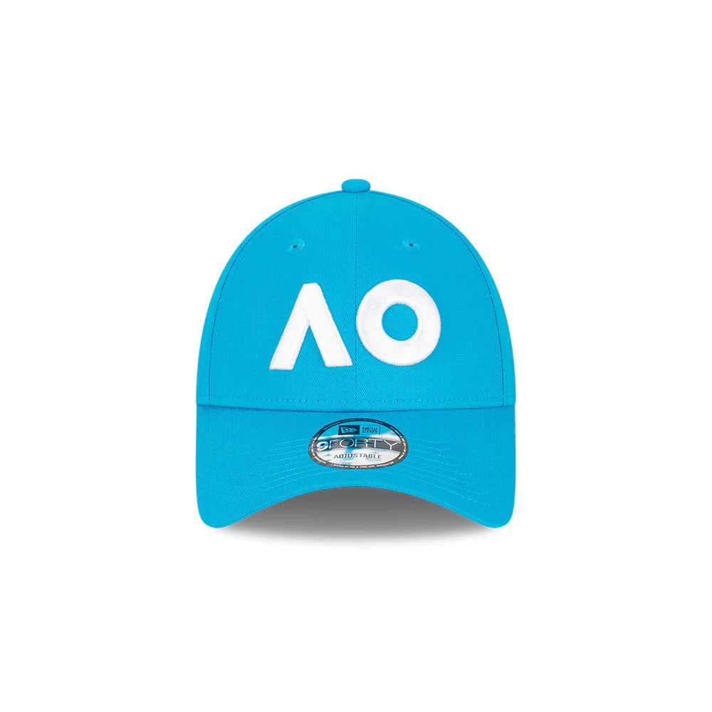 Australian Open Hat - 2024 Core AO Sunwash Blue 9Forty Strapback Cap - New Era