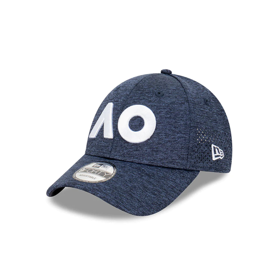 Australian Open Hat 2024 Performance Core AO Black 9Forty Strapback Cap New Era