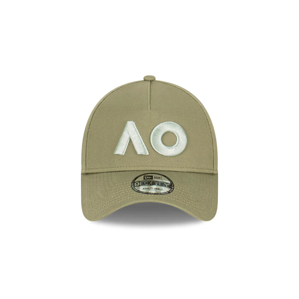 Australian Open Hat - 2024 AO Pop Green Bark 9Forty A-Frame Strapback