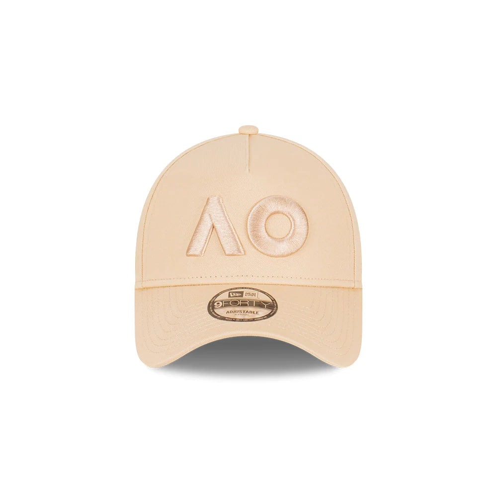 Australian Open Hat - 2024 AO Oat Milk 9Forty A-Frame Strapback Cap - New Era