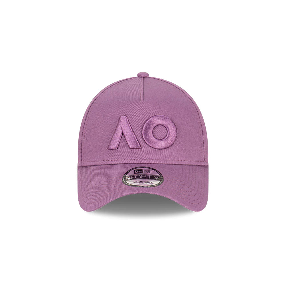 Australian Open Hat - 2024 AO Purple Dusk 9Forty A-Frame Strapback Cap - New Era