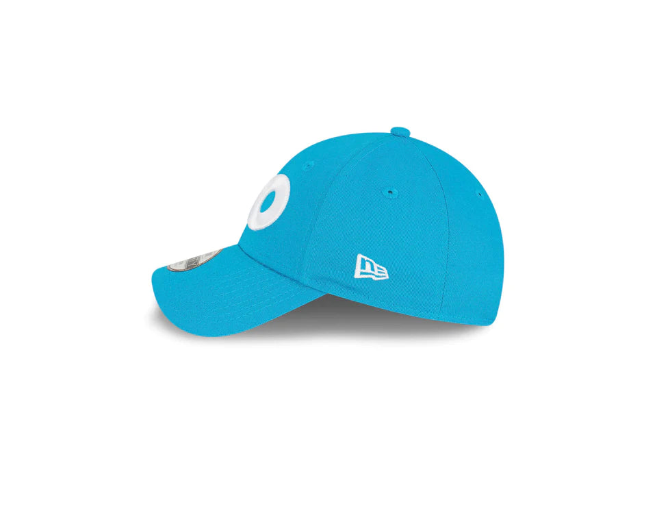 Australian Open Youth Hat - 2024 Core AO Sunwash Blue 9Forty Kids Strapback Cap - New Era