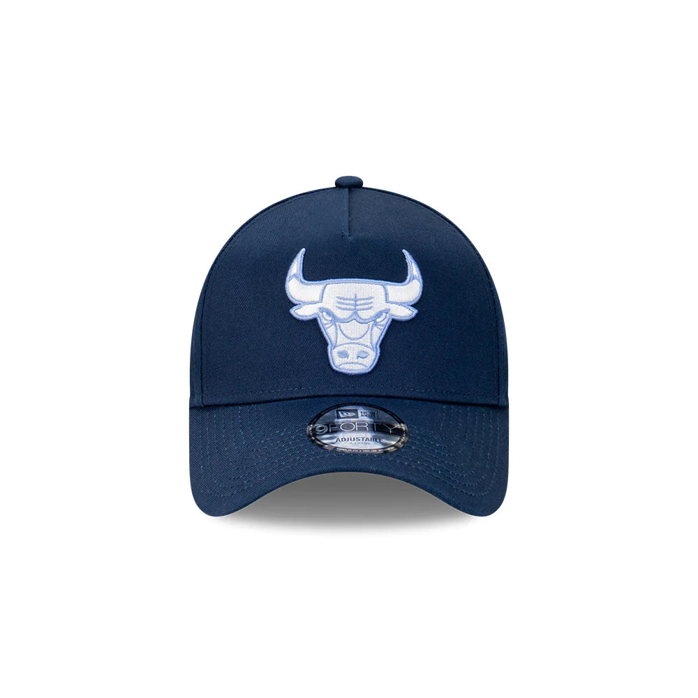 Chicago Bulls Hat - Midnight Ice Blue 9Forty A-Frame NBA Snapback Cap - New Era