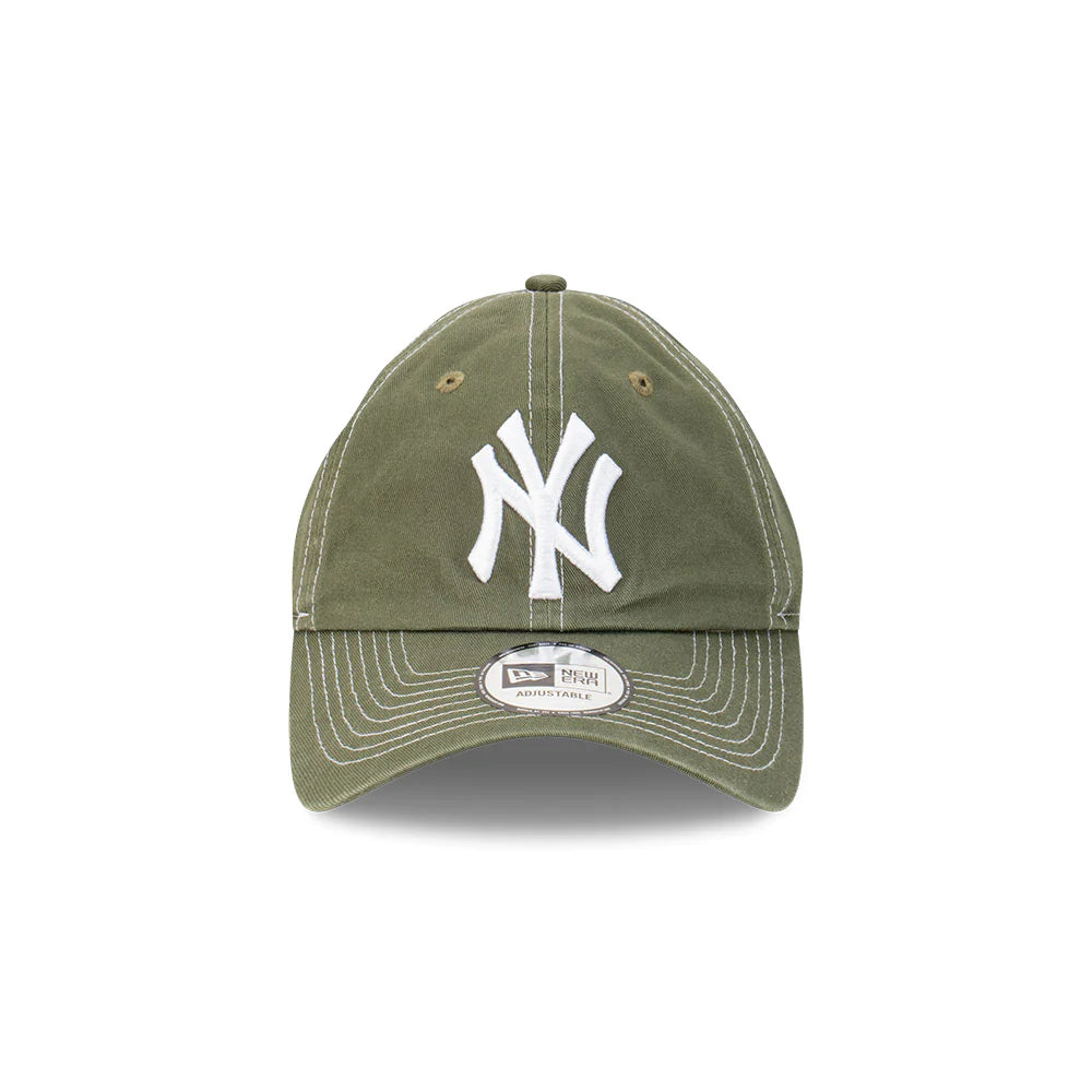New York Yankees Hat - Olive Green Contrast Casual Classic MLB Strapback Cap - New Era