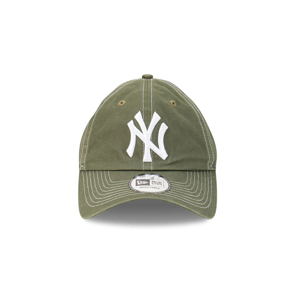 New York Yankees Hat Olive Green Contrast Casual Classic MLB Strapba