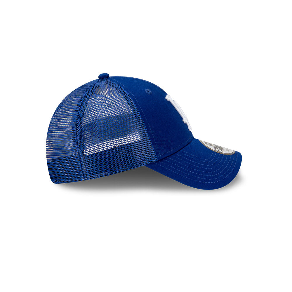 LA Dodgers Hat - Official Team Colour MLB 9Forty Trucker Snapback Cap - New Era