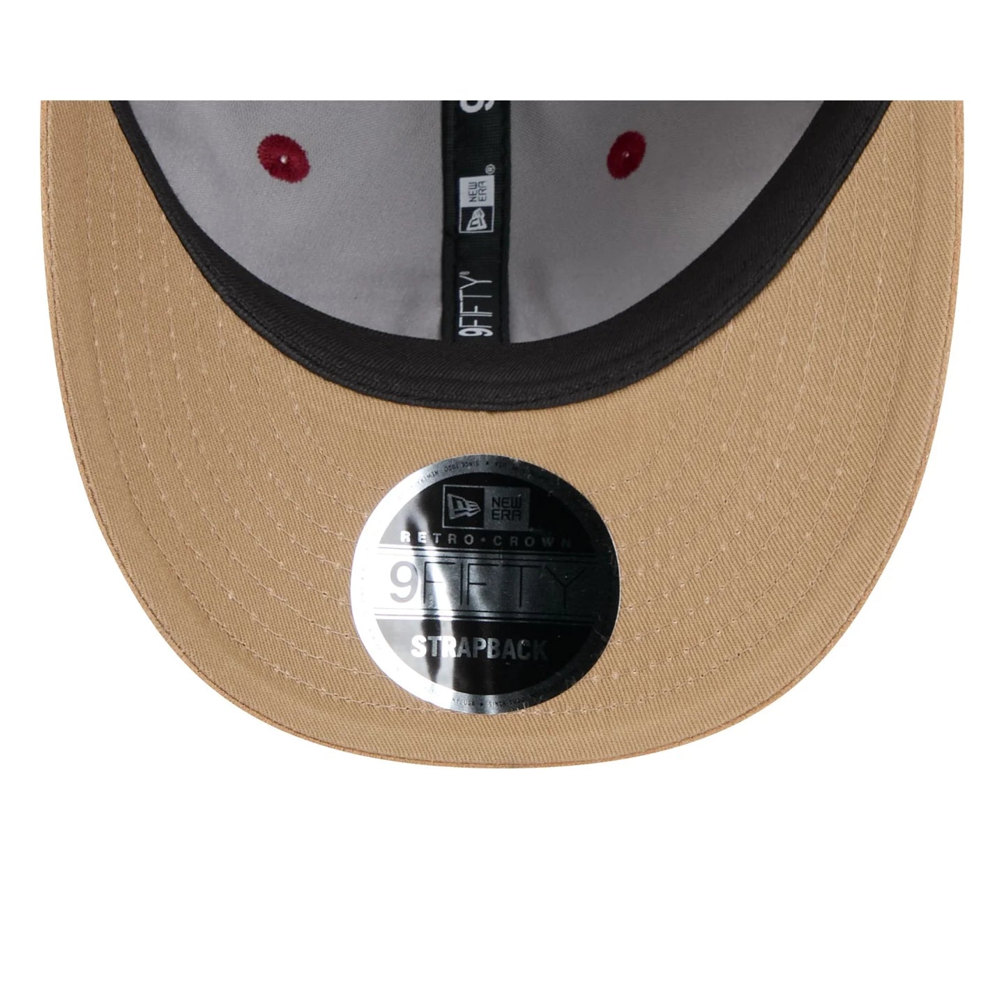 Brisbane Lions Hat - AFL 2025 Retro Contrast Suede 9Fifity Strapback Cap - New Era