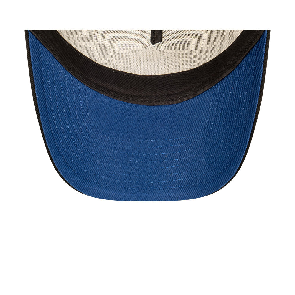 New York Yankees Hat - Black Royal Blue White 9Forty A-Frame MLB Snapback Cap - New Era