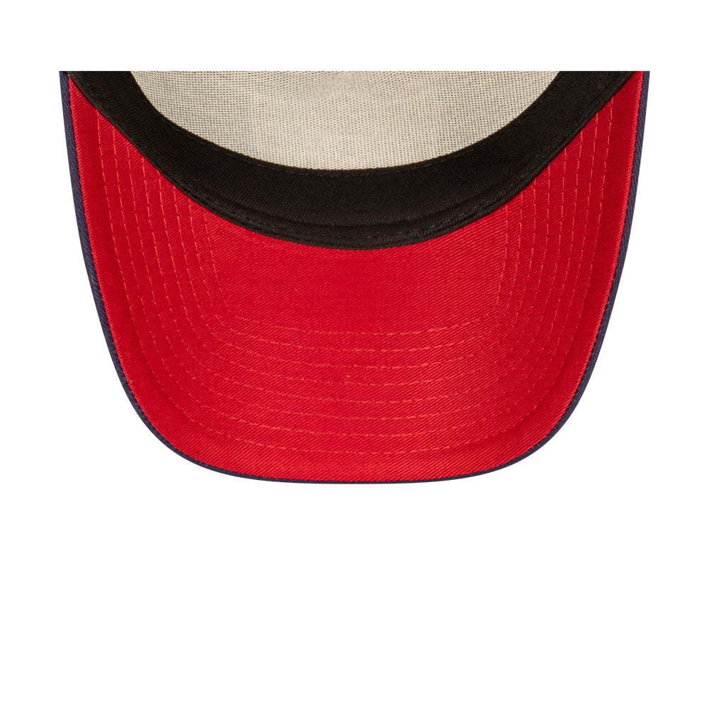 LA Dodgers Hat - Navy Blue Pinot White 9Forty A-Frame MLB Snapback Cap - New Era