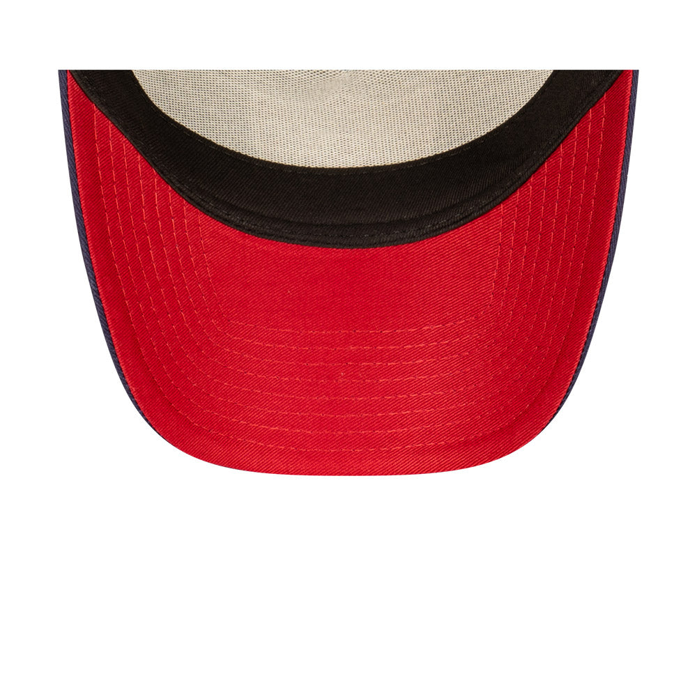 Brooklyn Nets Hat - Navy Blue Pinot White 9Forty A-Frame NBA Snapback Cap - New Era