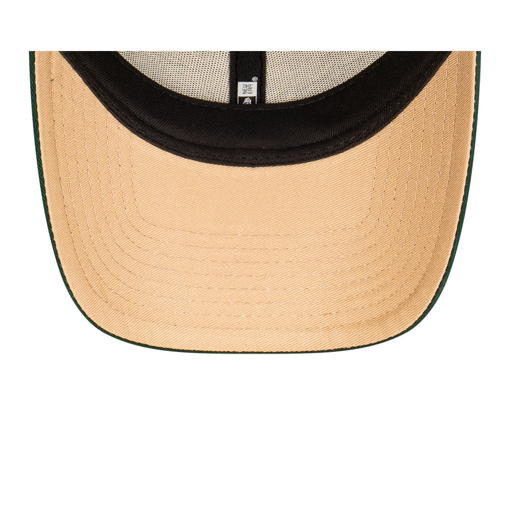 Chicago Bulls Hat - Dark Green Camel Stone NBA 9Forty Strapback Cap - New Era