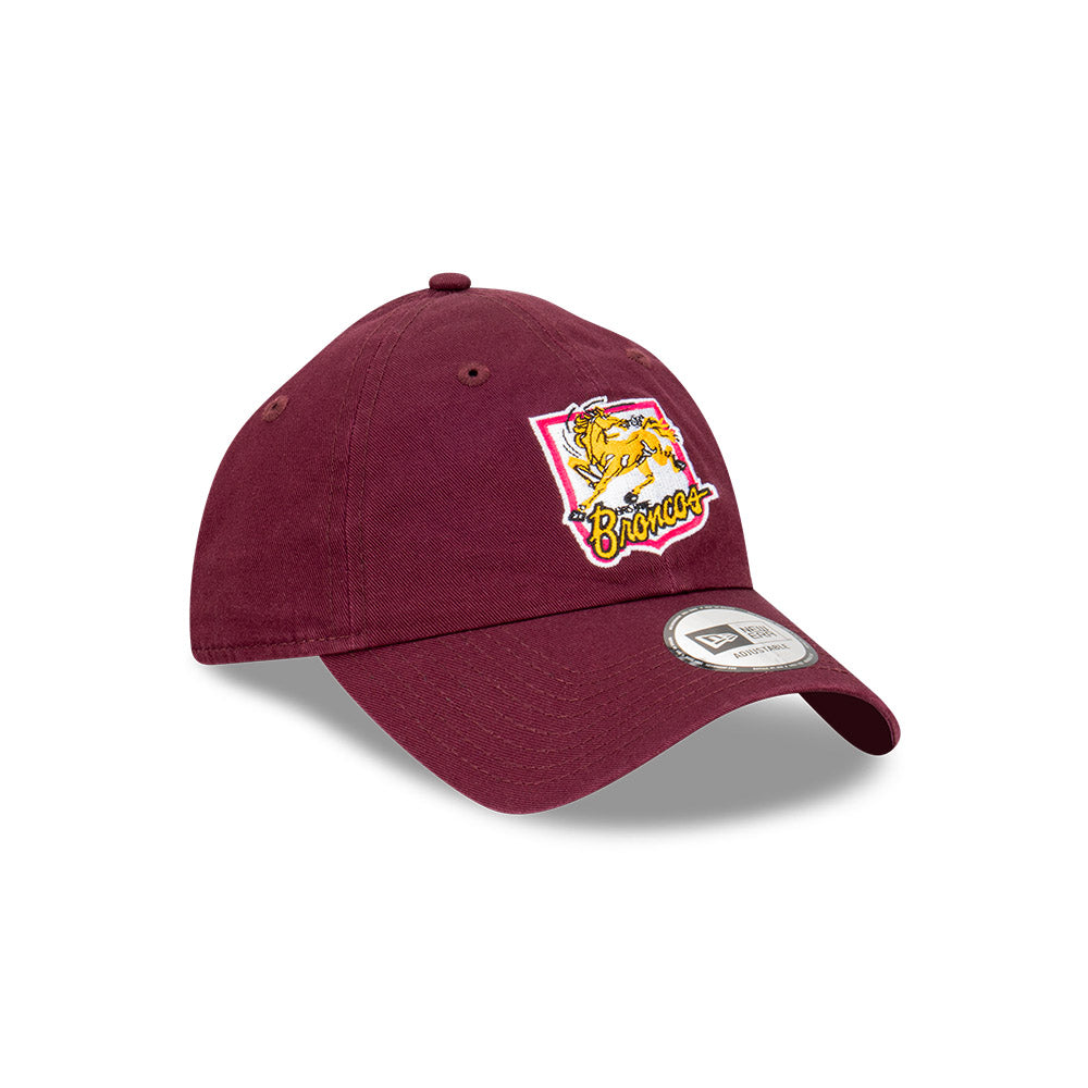 Brisbane Broncos Hat - NRL 2024 Official Team Colour Retro Casual Classic Strapback Cap - New Era