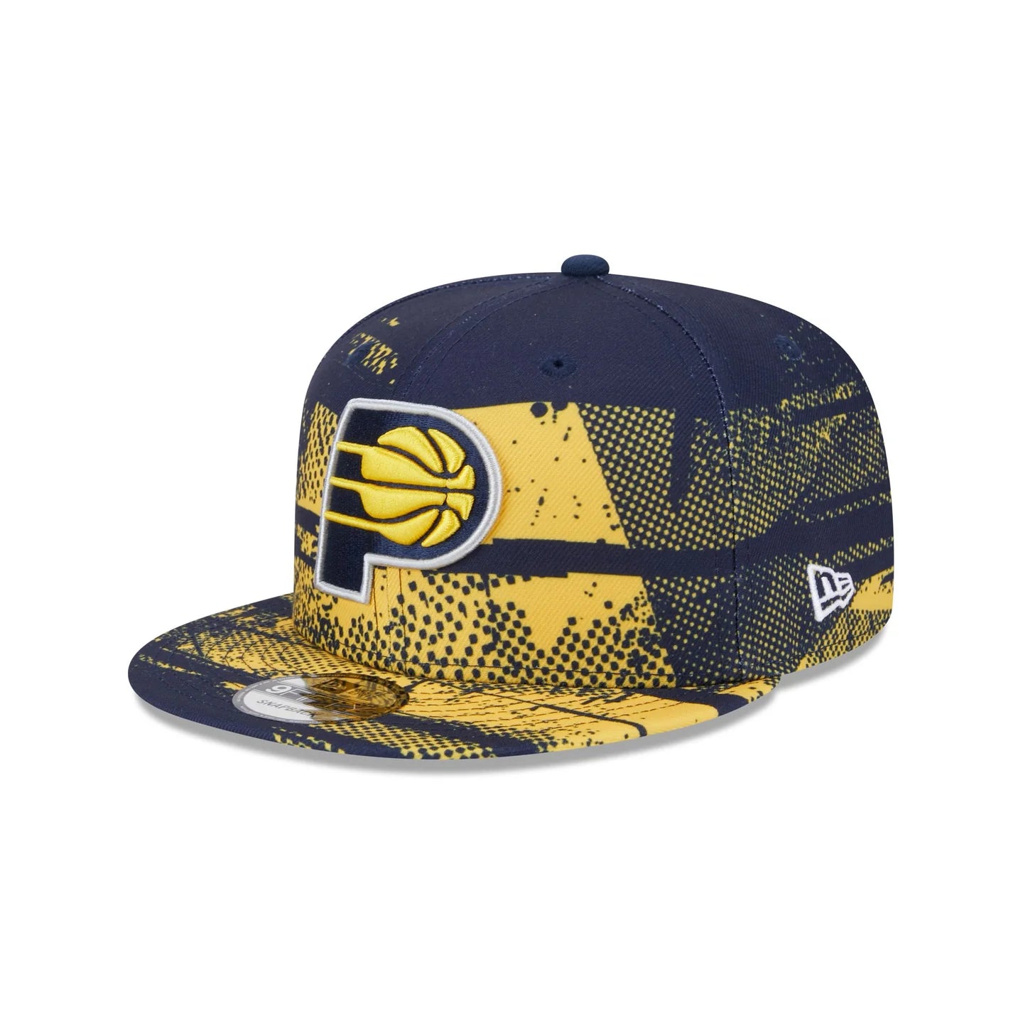 Indiana Pacers Warriors Hat - Navy Yellow NBA 2024 Tip Off 9Fifty Snapback Cap - New Era