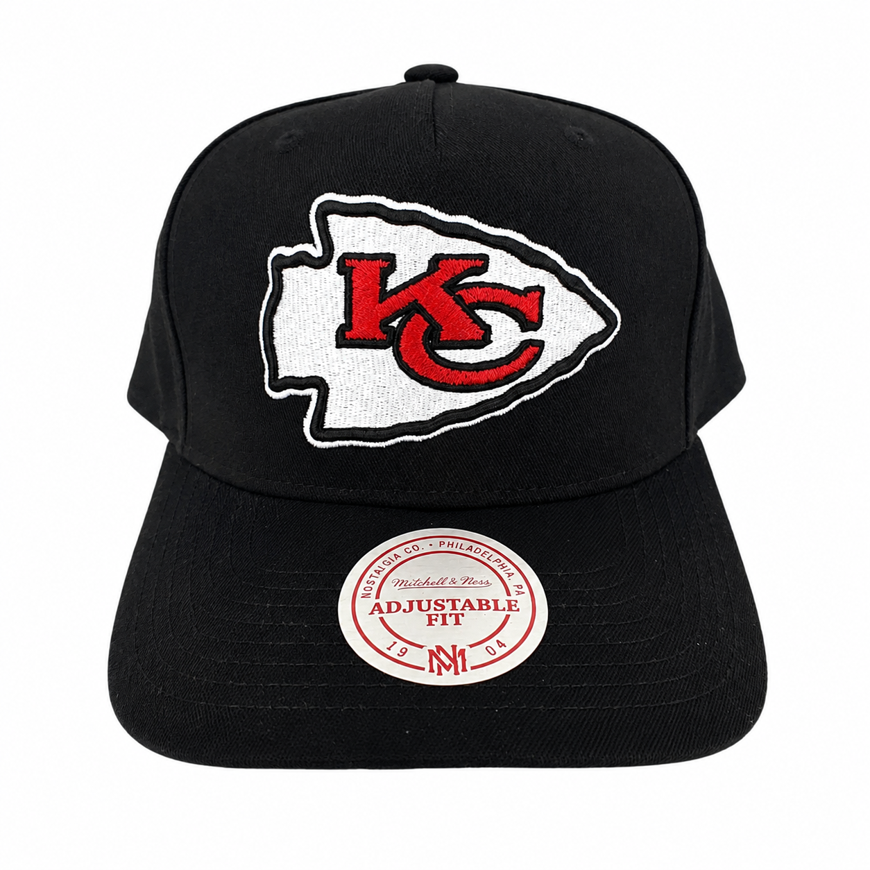 Kansas City Chiefs Hat - Black NFL Team Colour Logo MVP Vintage Snapback Cap - Mitchell & Ness 2