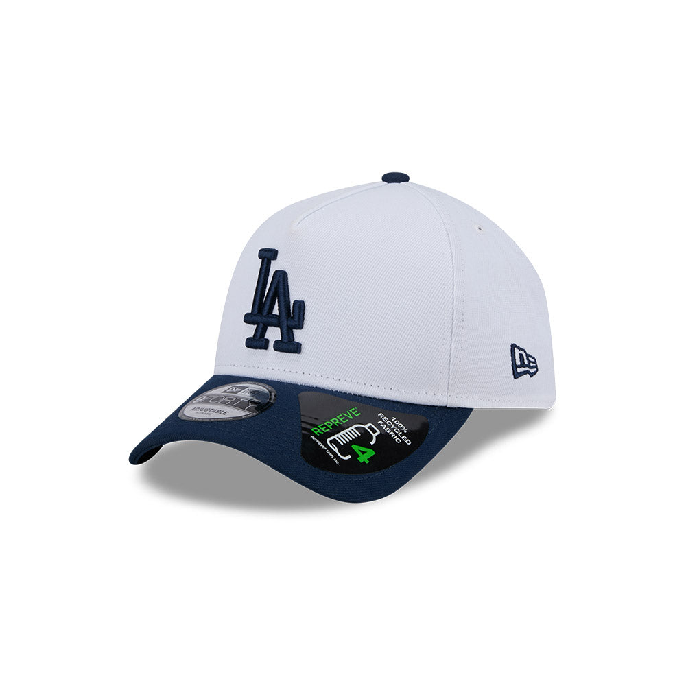 LA Dodgers Hat - 2-Tone Oceanside Blue Repreve 9Forty A-Frame MLB Snapback Cap - New Era