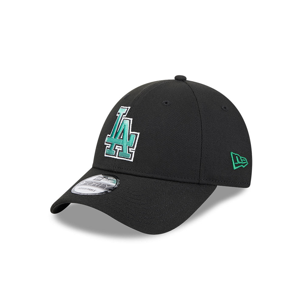 LA Dodgers Hat - Black Emerald Green Blend Repreve 9Forty MLB Snapback Cap - New Era