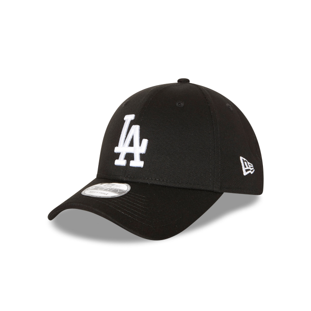 LA Dodgers Hat - Black White MLB 9Forty Strapback Cap - New Era
