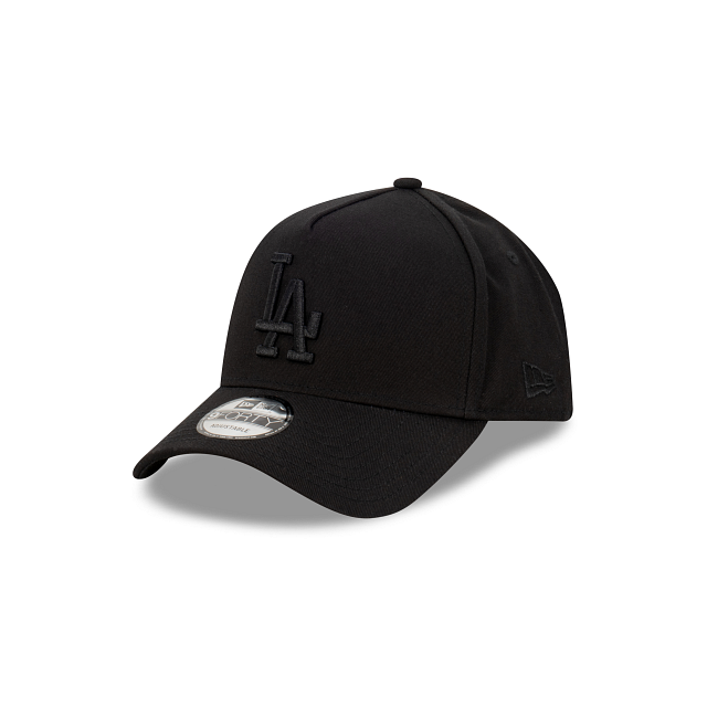 LA Dodgers Hat - Black on Black 9Forty A-Frame MLB Snapback Cap - New Era