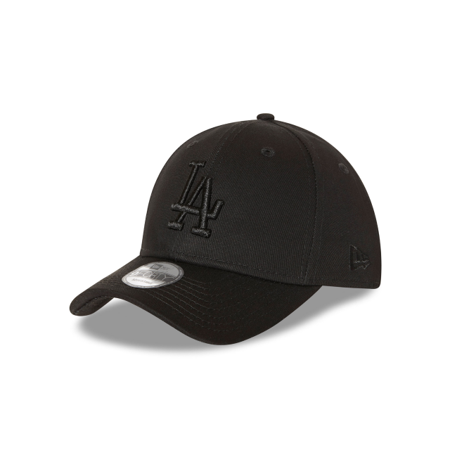 LA Dodgers Hat - Black on Black MLB 9Forty Strapback Cap - New Era