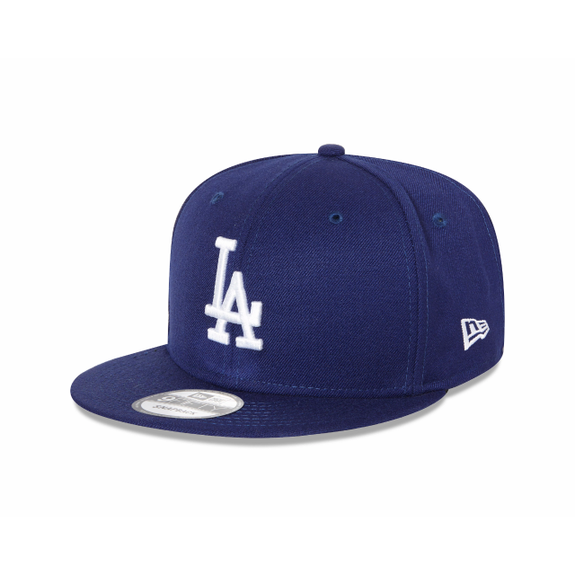 LA Dodgers Hat - Dark Royal Blue Official Team Colour MLB 9Fifty Snapback Cap - New Era