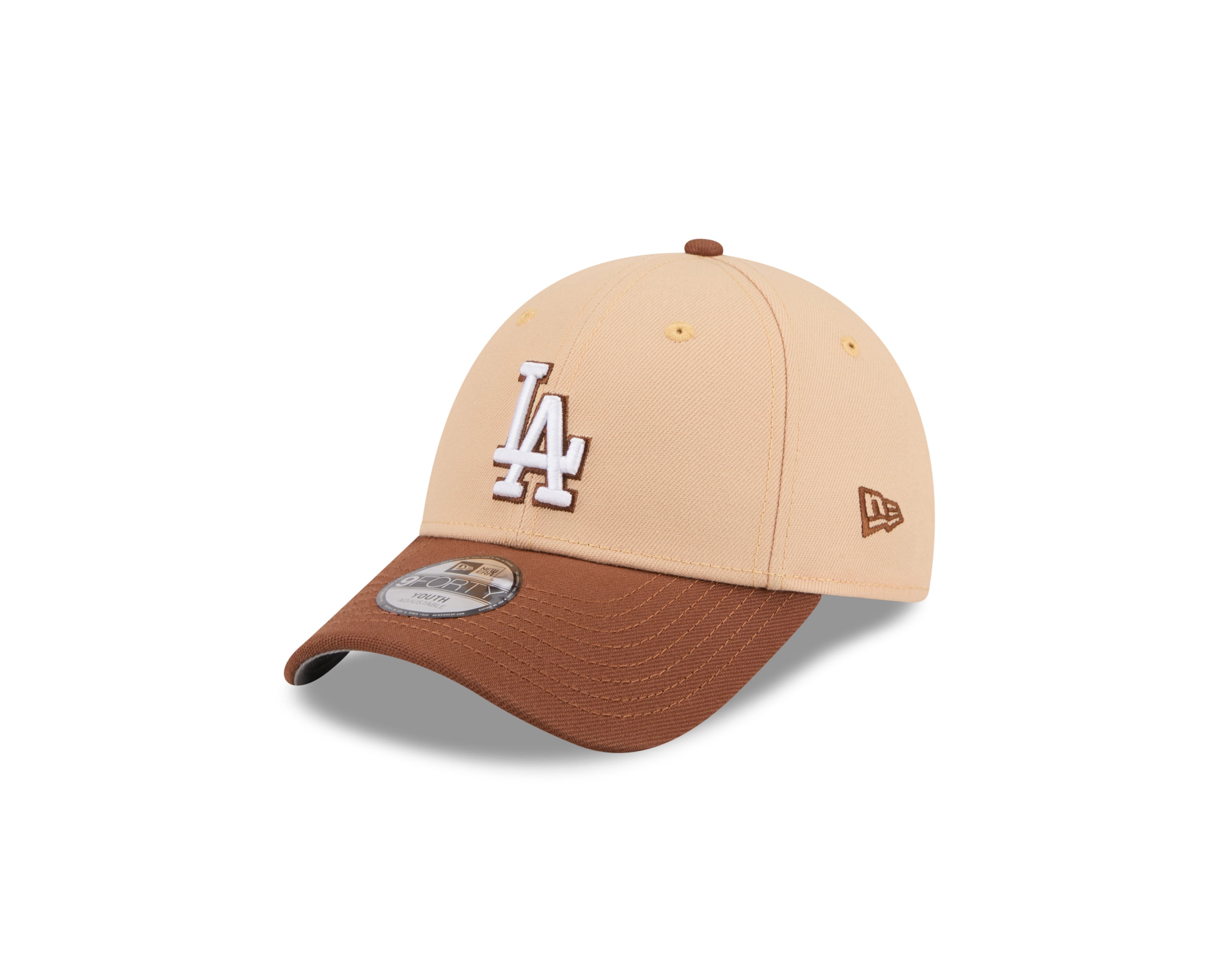 LA Dodgers Kids Hat - Brown Candied Pecan 2-Tone 9Forty Kids MLB Snapback Cap - New Era