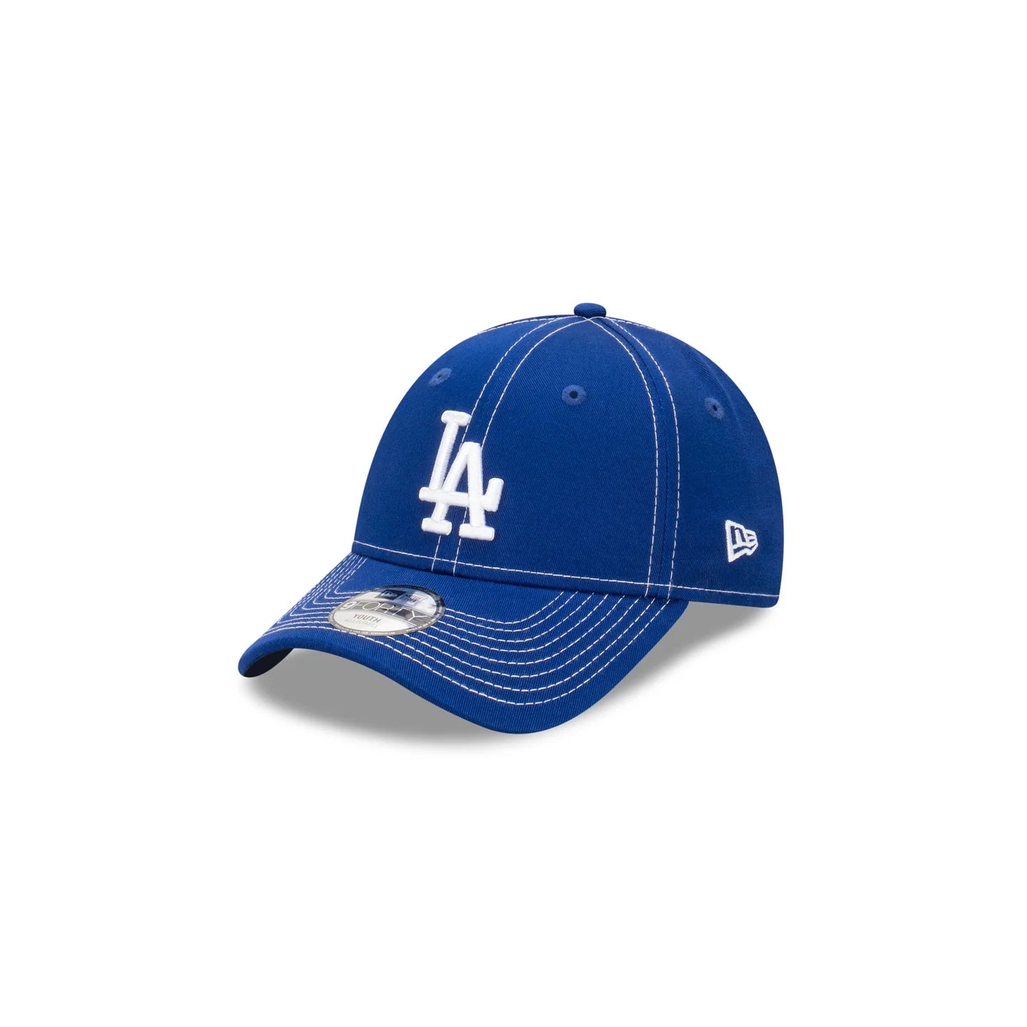 LA Dodgers Youth Kids Hat - Official Team Colour Blue Contrast 9Forty Kids MLB Strapback Cap - New Era
