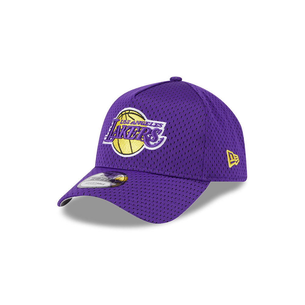 LA Lakers Hat - Basketball Mesh 9Forty A-Frame NBA Snapback Cap - New Era