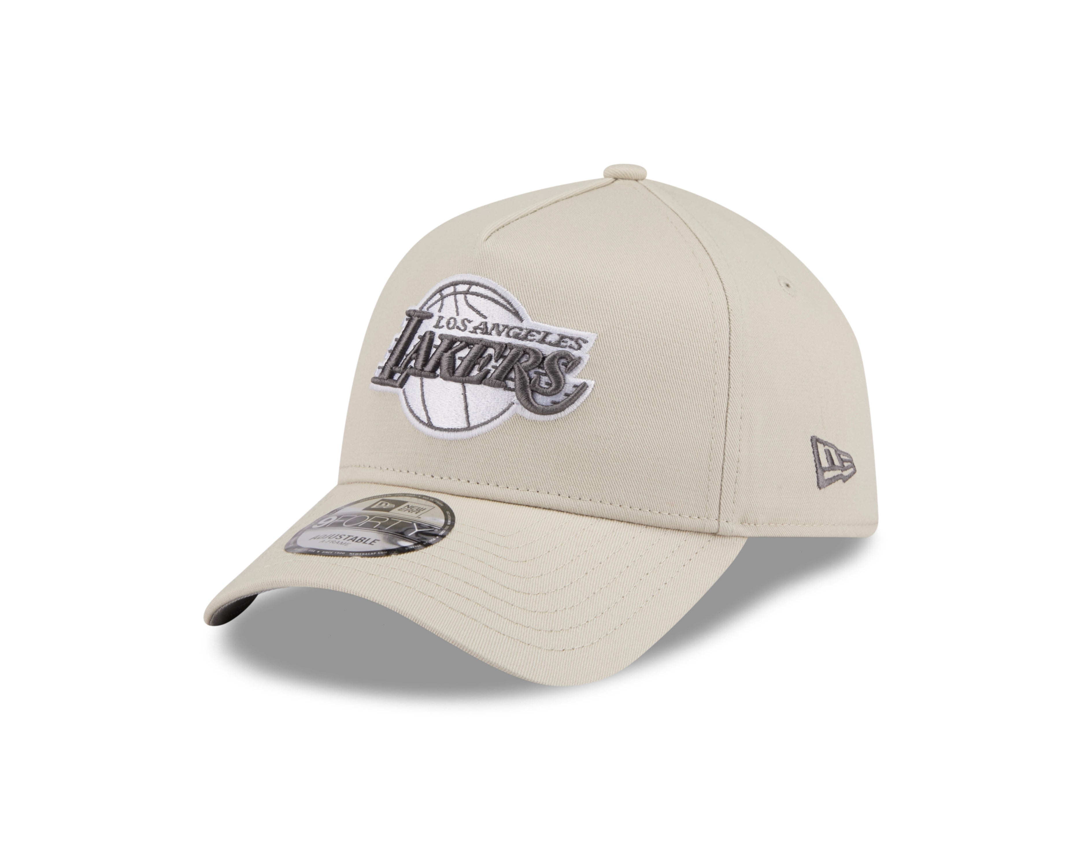 LA Lakers Hat - Concrete White 9Forty A-Frame NBA Snapback Cap - New Era