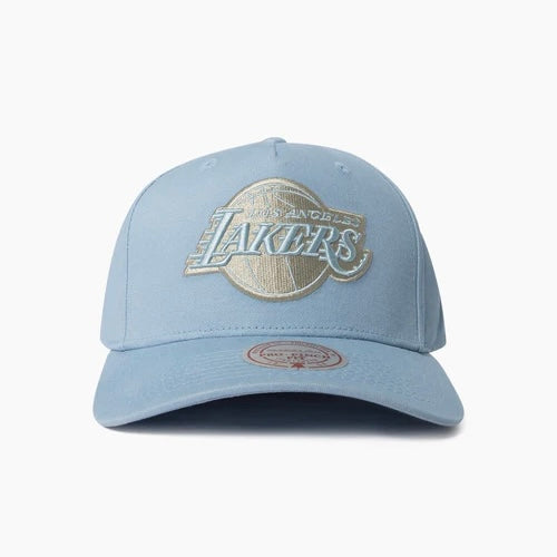 LA Lakers Hat - Light Blue Seasonal Pro Crown NBA Snapback Cap - Mitchell & Ness
