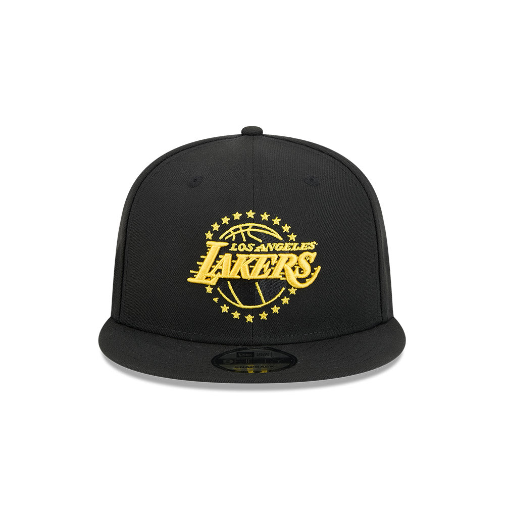 LA Lakers Hat - NBA 2024-2025 City Edition Alternate Black 9Fifty Snapback Cap - New Era
