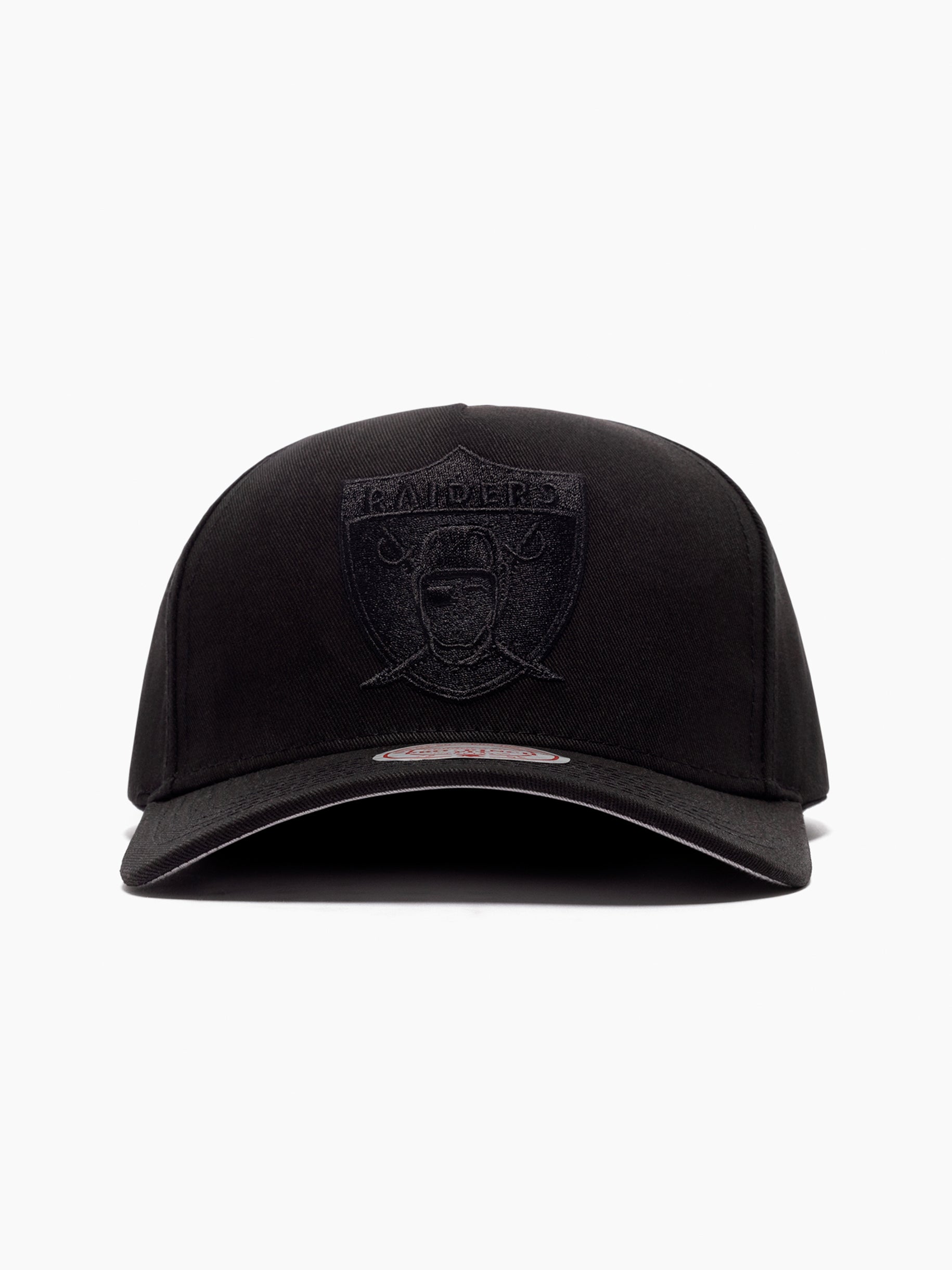Las Vegas Raiders Hat - Black EG Pro Pinch NFL American Football Snapback Cap - Mitchell & Ness