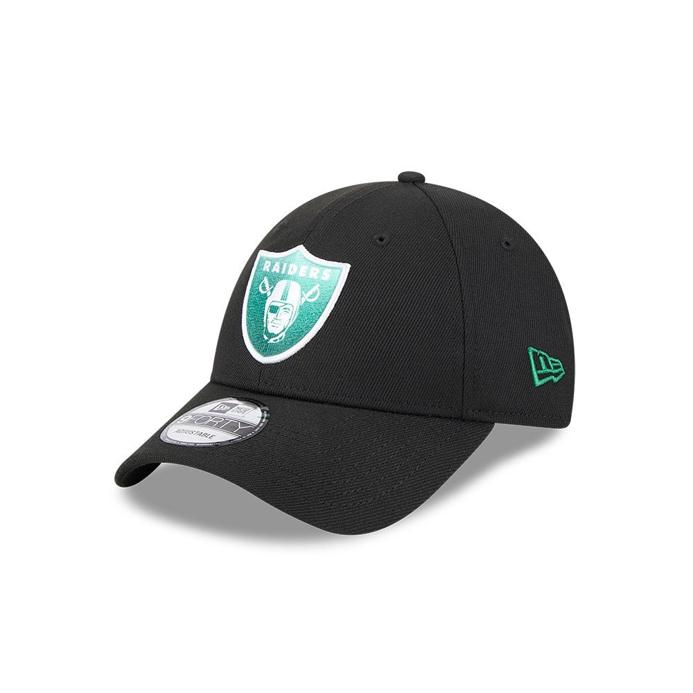 Las Vegas Raiders Hat - Black Emerald Green Blend Repreve 9Forty NFL Snapback Cap - New Era
