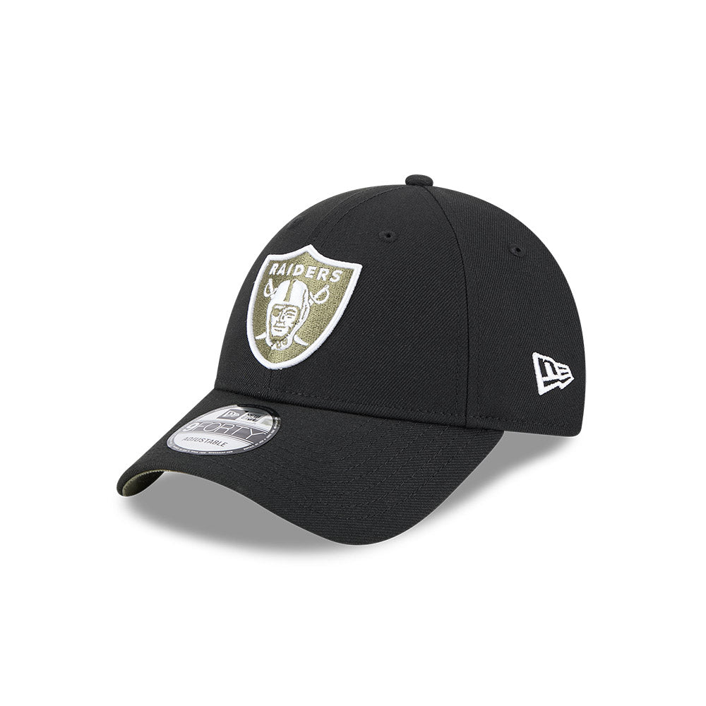 Las Vegas Raiders Hat - Black Olive NFL 9Forty Snapback Cap - New Era