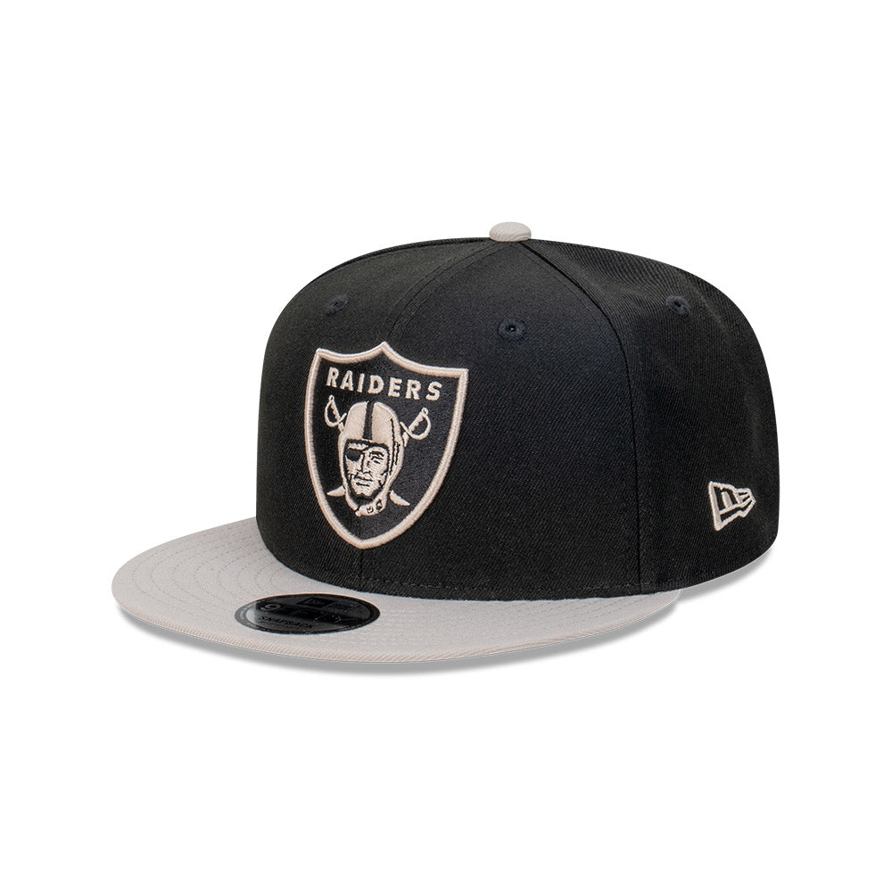 Las Vegas Raiders Hat - Black Stone 2-Tone NFL 9Fifty American Football Snapback Cap - New Era