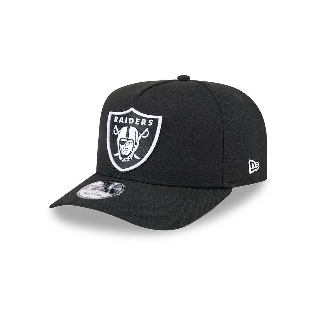 Las Vegas Raiders Hat - Black and White Classic NFL 9Fifty A-Frame Snapback Cap - New Era