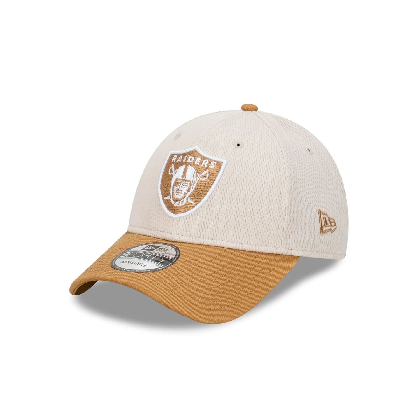 Las Vegas Raiders Hat - Dashmark Wheat 2-Tone NFL 9Forty Strapback Cap - New Era
