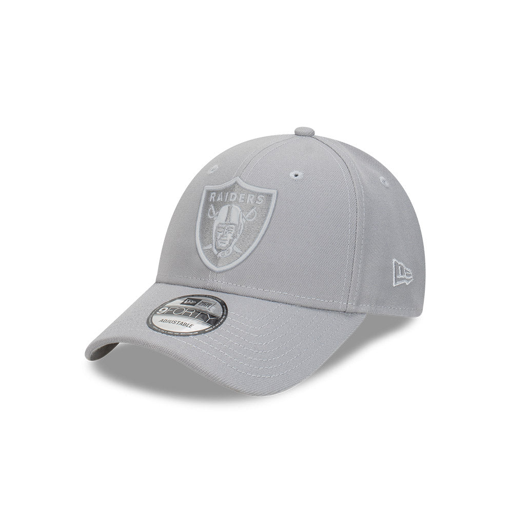 Las Vegas Raiders Hat - Grey Repreve Tonal NFL 9Forty Strapback Cap - New Era