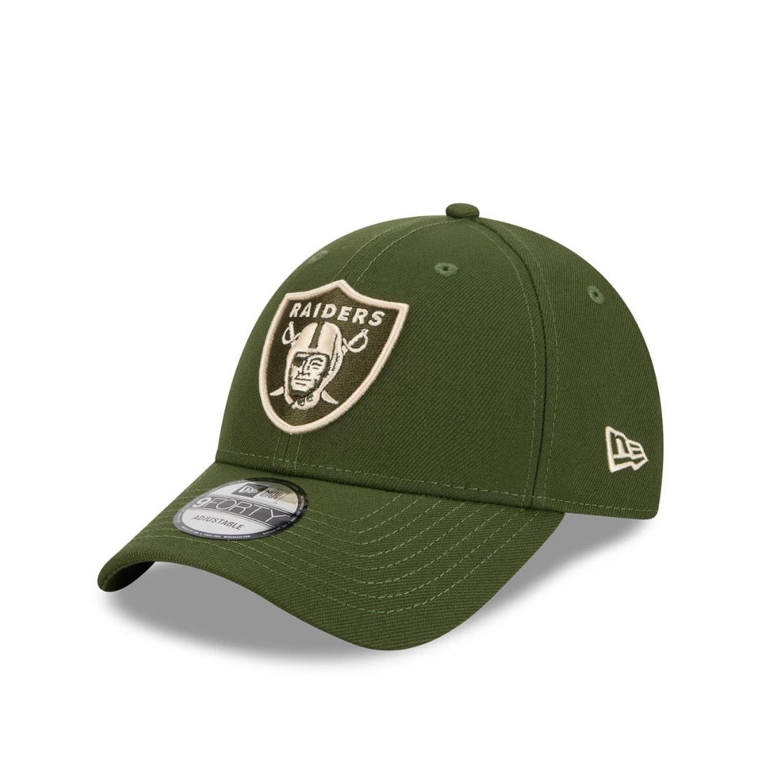 Las Vegas Raiders Hat - Rifle Green Ivory NFL 9Forty Snapback Cap - New Era