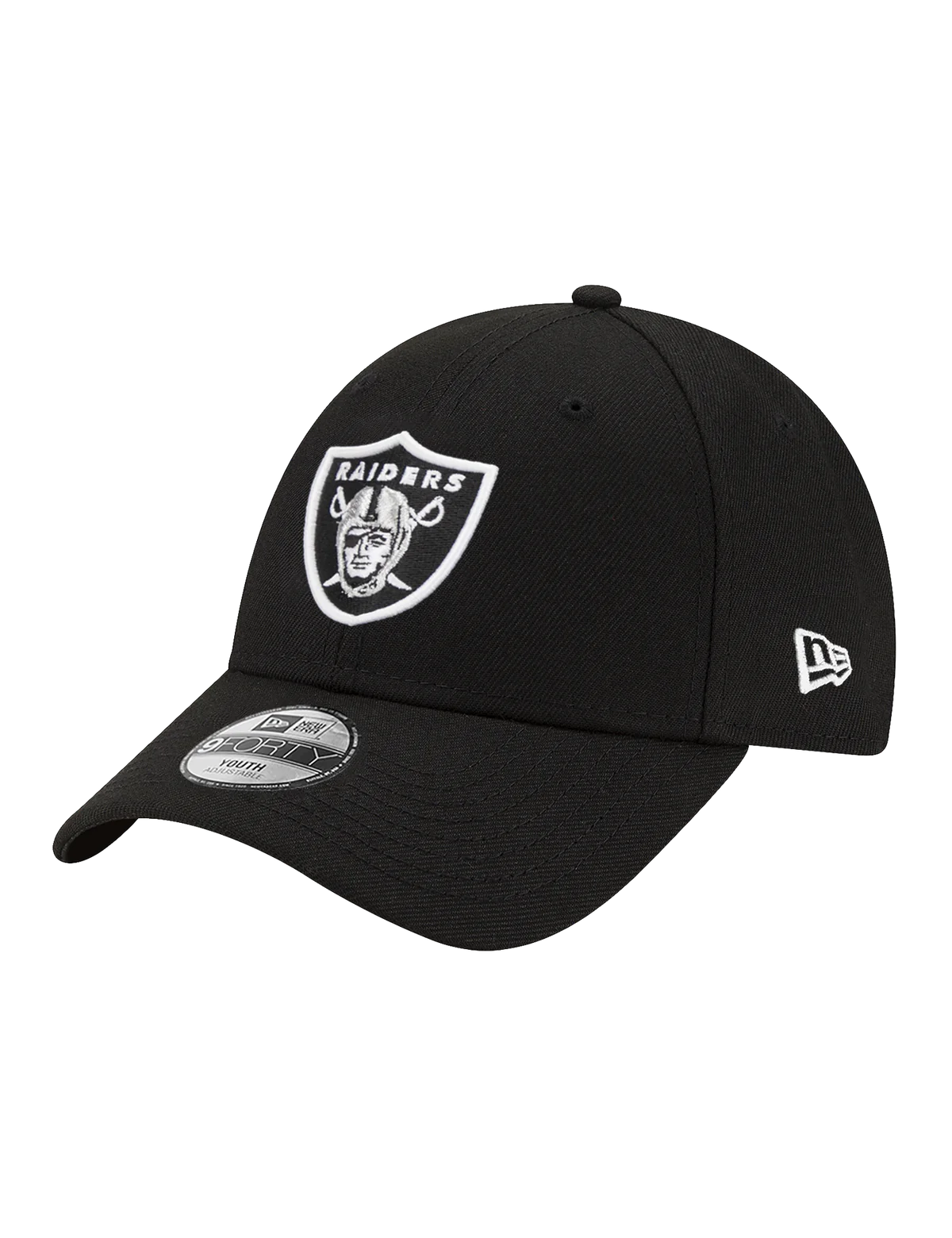 Las Vegas Raiders Youth Kids Hat - Official Team Colour Black 9Forty Kids NFL Snapback Cap - New Era
