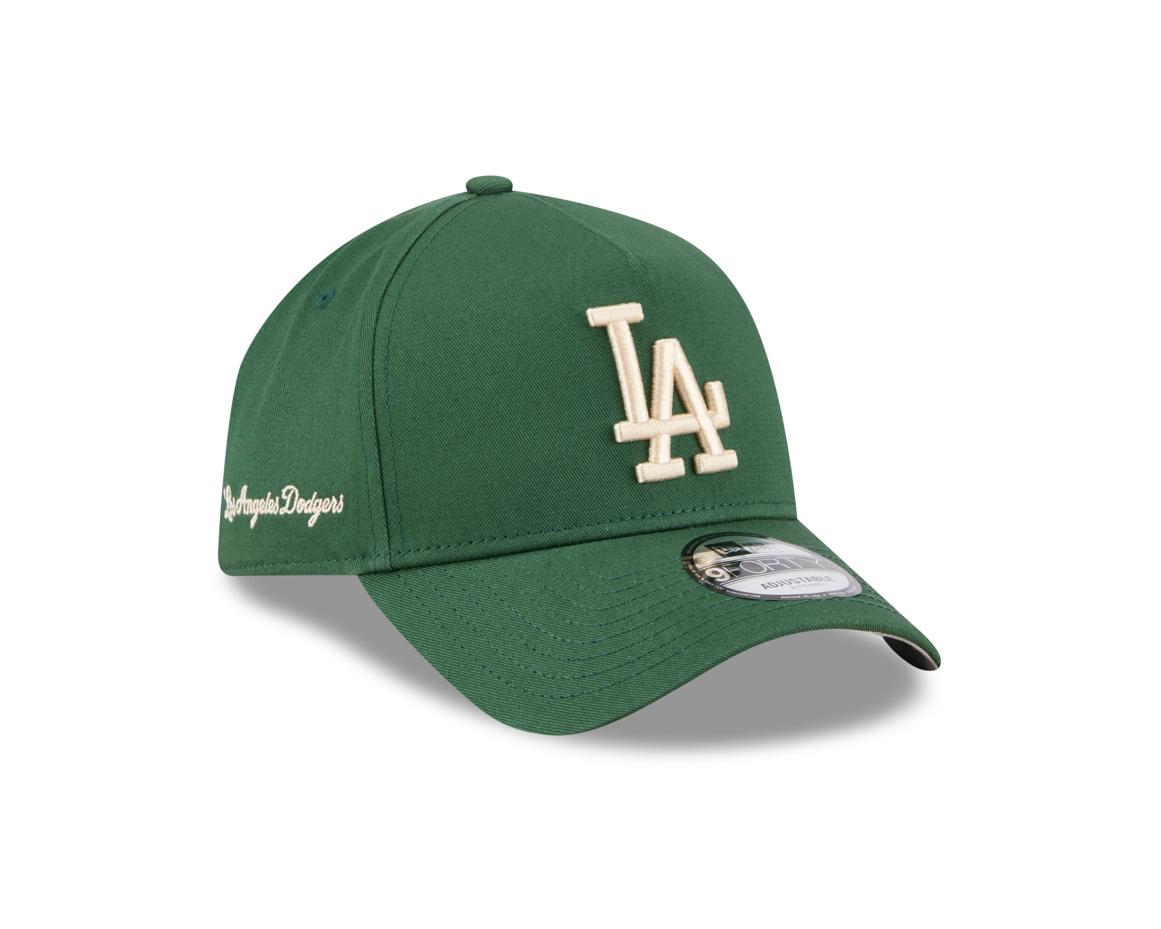 Los Angeles Dodgers Hat - Cilantro Green 9Forty A-Frame MLB Snapback Cap - New Era