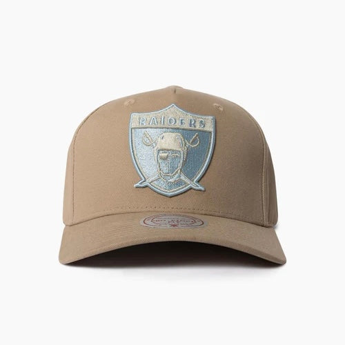 Los Angeles Raiders Hat - Khaki Seasonal Pro Crown NFL Snapback Cap - Mitchell & Ness