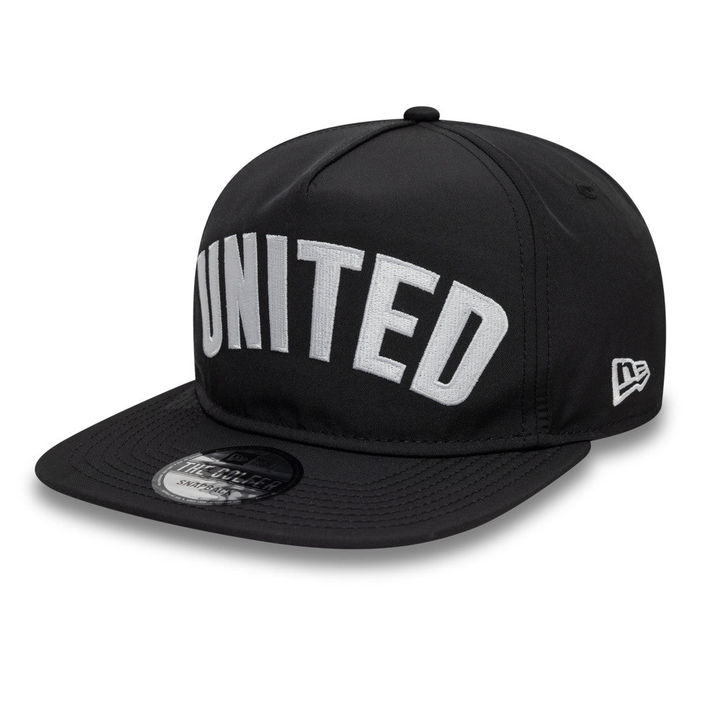 Manchester United FC Hat - Black Oversize EPL Golfer Snapback Cap - New Era