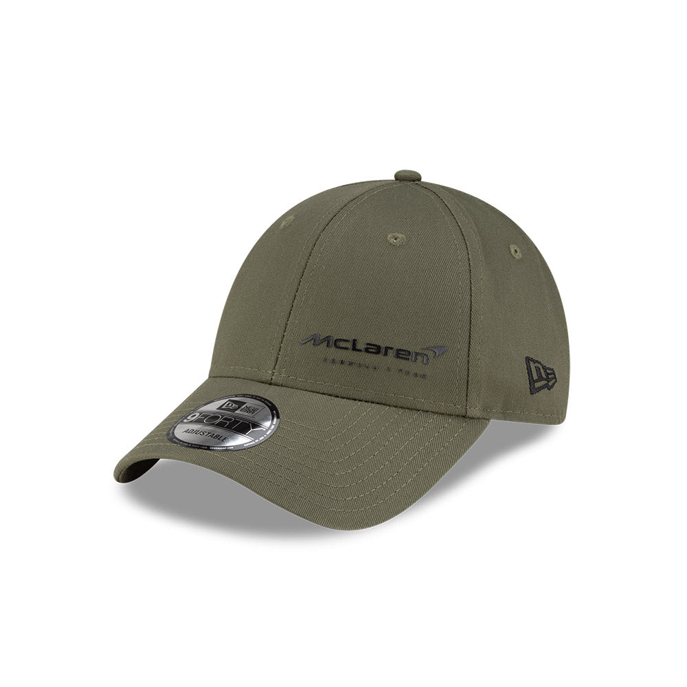 McLaren F1 Racing Hat - Essential Olive Green 9Forty Formula 1 Snapback Cap - New Era
