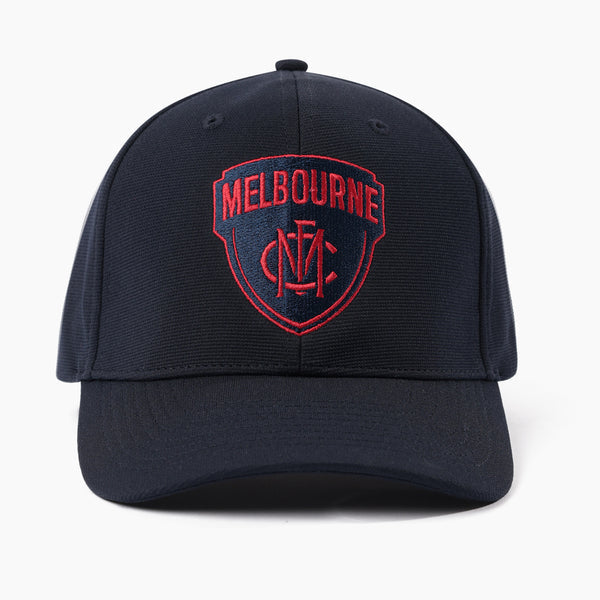 Melbourne Demons Hat - Official Team Colour Adult Full Logo Strapback Cap - AFL Supporterwear